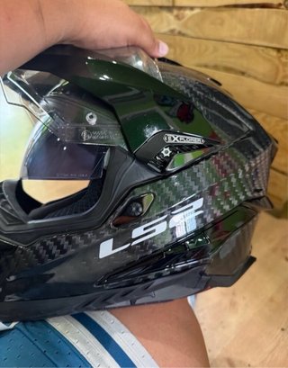 Casco Enduro Fibra Carbono Talla S