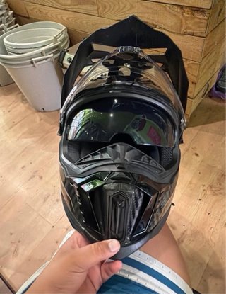 Casco Enduro Fibra Carbono Talla S
