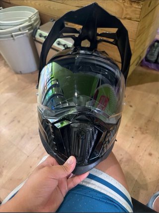 Casco Enduro Fibra Carbono Talla S