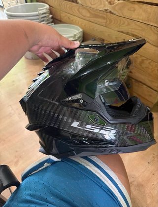 Casco Enduro Fibra Carbono Talla S