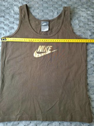 Camiseta sin mangas Nike Vintage Marrón Logo Dorad