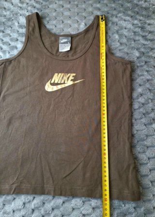 Camiseta sin mangas Nike Vintage Marrón Logo Dorad