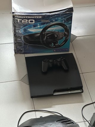 PS3 con Volante Thrustmaster T20 y 14 Juegos