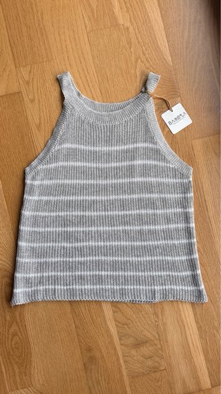 Top Bambola gris, talla única, nuevo con etiqueta
