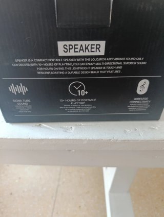 Altavoz Bluetooth Retro Azul y Dorado