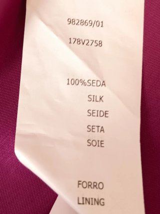 Vintage Falda seda Tintoretto color buganvilla