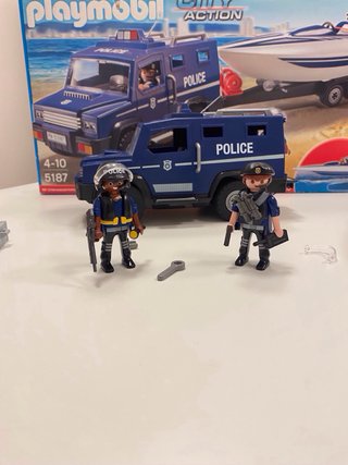 Playmobil City Action 5187 Lancha y coche Policía