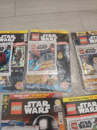 Lote 5 Revistas LEGO Star Wars con Figuras
