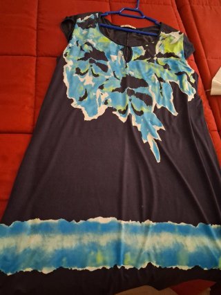 Vestido estampado azul marino