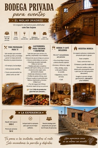 Bodega Privada para Eventos en El Molar (Madrid)