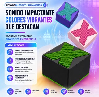 ALTAVOZ BLUETOOTH X1 MINI 3W TWS USB-C
