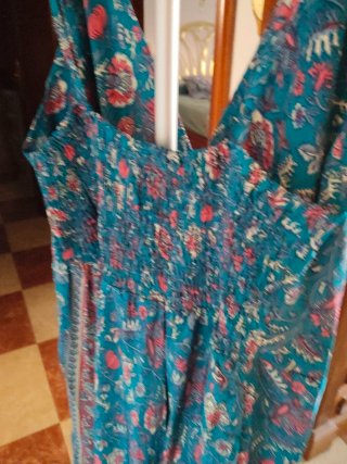 Vestido largo estampado talla única