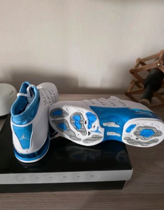 Jordan 17 Scarpe da Ginnastica Bianche e Blu