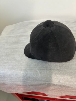 Casco Hípica Terciopelo Negro Infantil