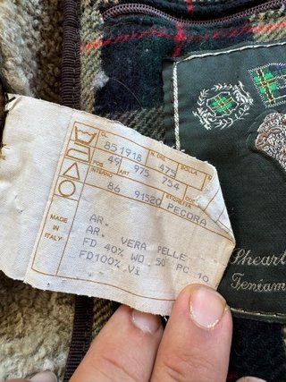 Giubbotto DIBI Vera Pelle e Lana Vintage - L