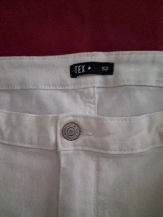 Pantalón vaquero pitillo mujer blanco sin estrenar