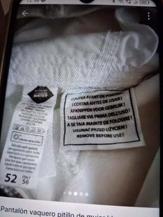 Pantalón vaquero pitillo mujer blanco sin estrenar