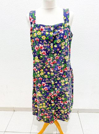 Vestido vintage floral azul