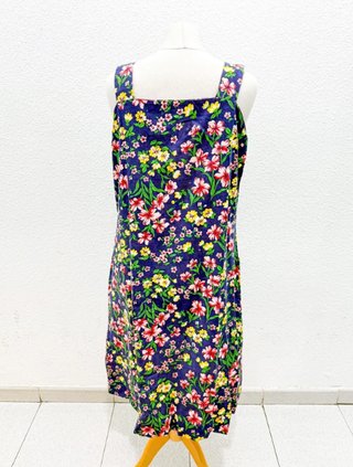 Vestido vintage floral azul