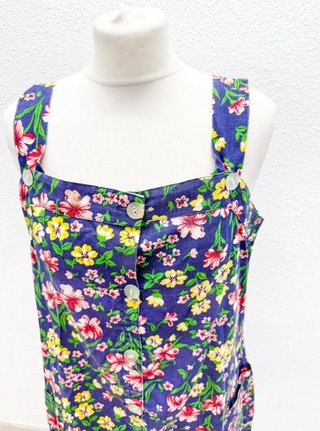 Vestido vintage floral azul