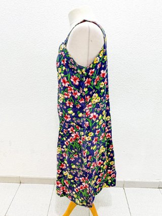 Vestido vintage floral azul