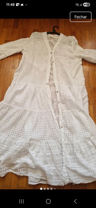 Vestido branco bordado verão