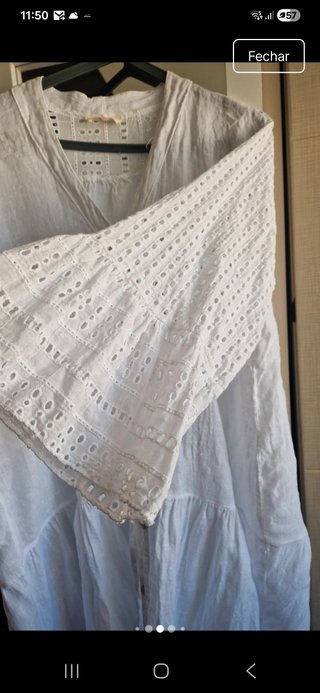 Vestido branco bordado verão