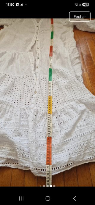 Vestido branco bordado verão