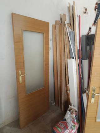 Puertas de madera con cristal