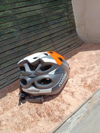 Casco Bicicleta Adulto Naranja/Gris