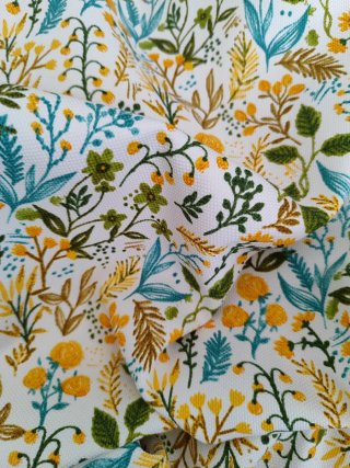 Tela Panamá Premiun 100% Algodón Estampado Flores