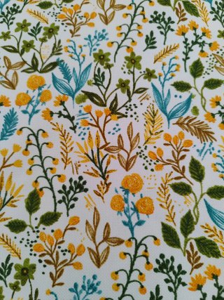 Tela Panamá Premiun 100% Algodón Estampado Flores