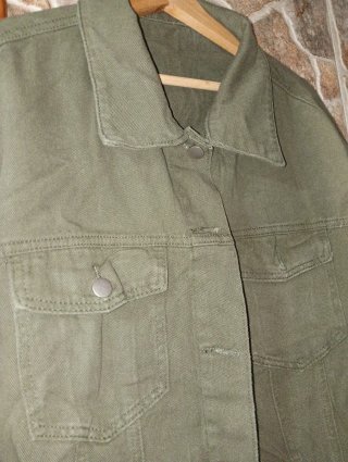 Chaqueta vaquera verde caqui 3XL