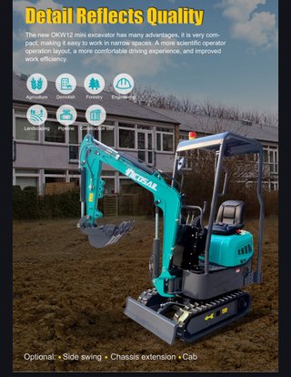 Mini excavadora SM 12 (1200 kg)