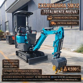 Mini excavadora SM 12 (1200 kg)