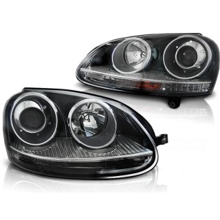 Faros delanteros negros para VW Golf MK5 xenon