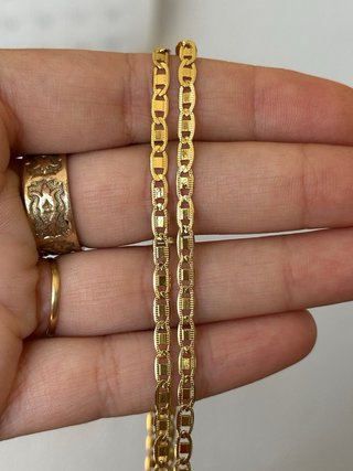Cadena bañada en oro 18k