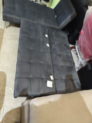 Sofá Cama Chaise Longue Gris Oscuro