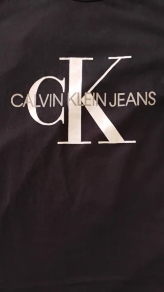 Camiseta Calvin Klein Jeans CK Hombre Negra Logo