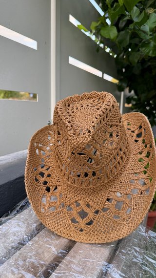 Cappello Panama Beige/Marrone Taglia Unica