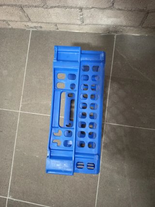 Caja cesta banasta fruta Plástico Danone Azul