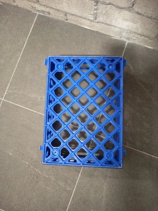 Caja cesta banasta fruta Plástico Danone Azul