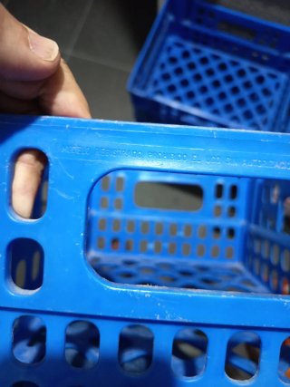 Caja cesta banasta fruta Plástico Danone Azul