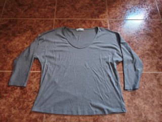 Camiseta Mango Gris Talla S