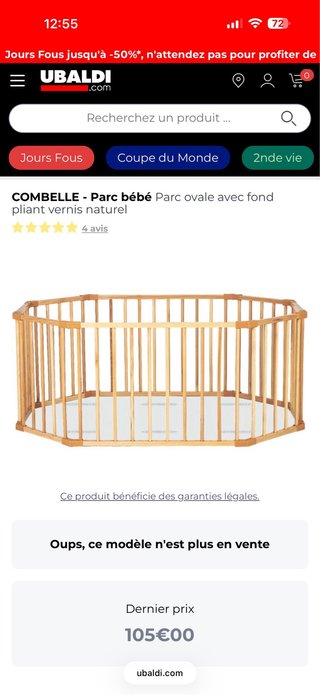 Parque infantil Combelle - Modelo Grande