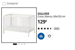 Cuna Bebé IKEA Blanca