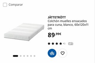 Cuna Bebé IKEA Blanca