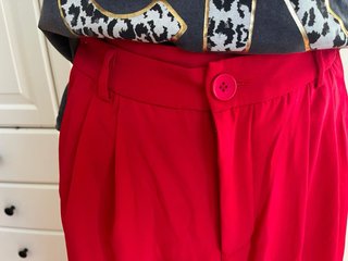 Pantalón ancho rojo