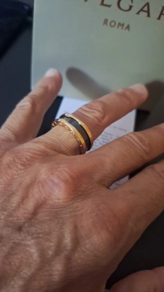Anello fedina oro e nero