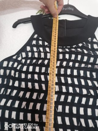 Vestito giromanica nero e bianco